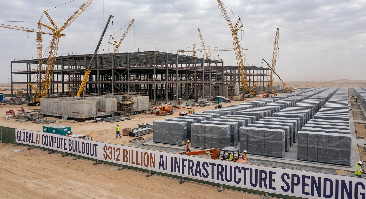 Data center server racks representing the surge in AI infrastructure spending