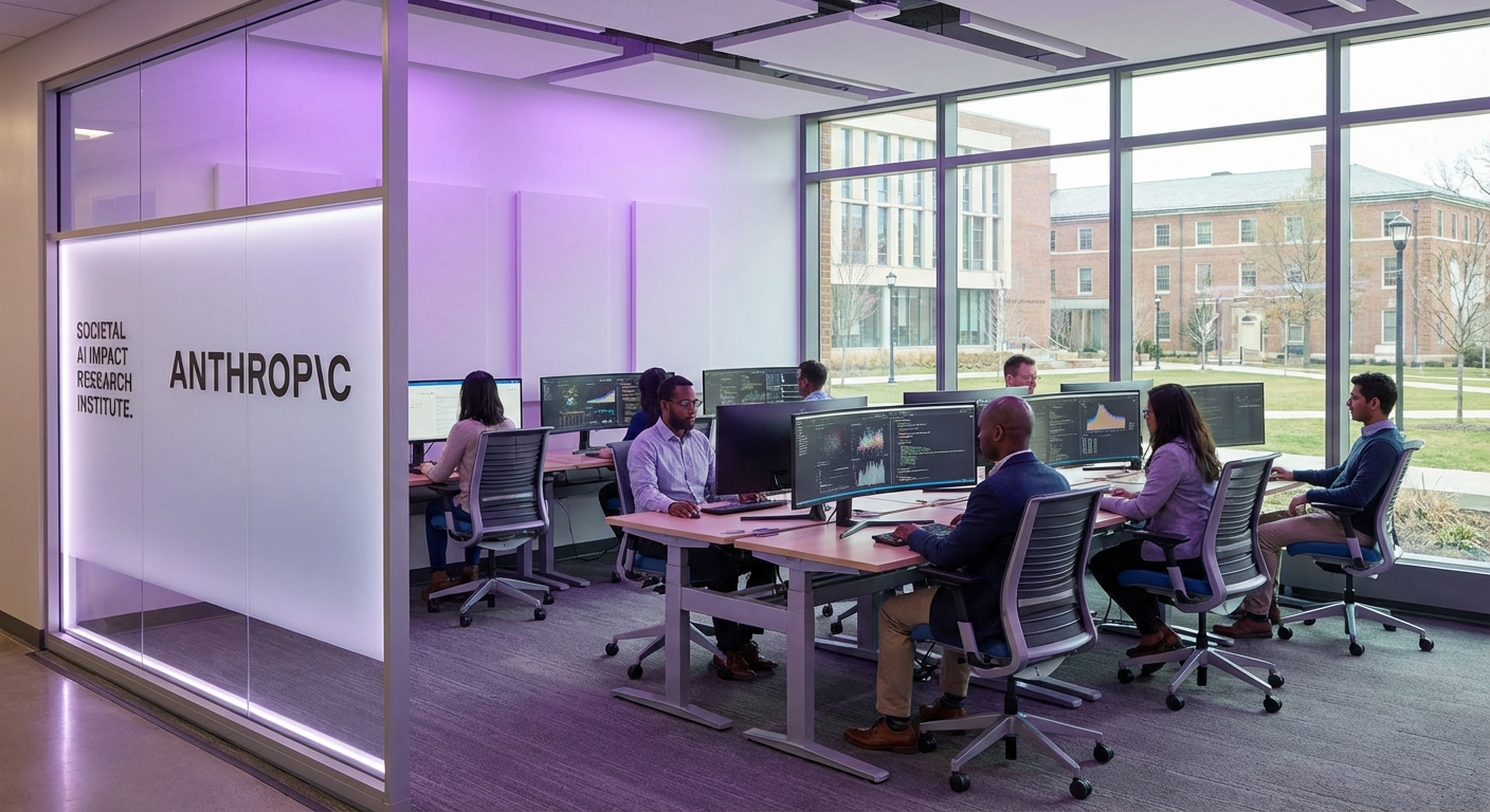 Research laboratory environment representing the Anthropic Institute for AI research