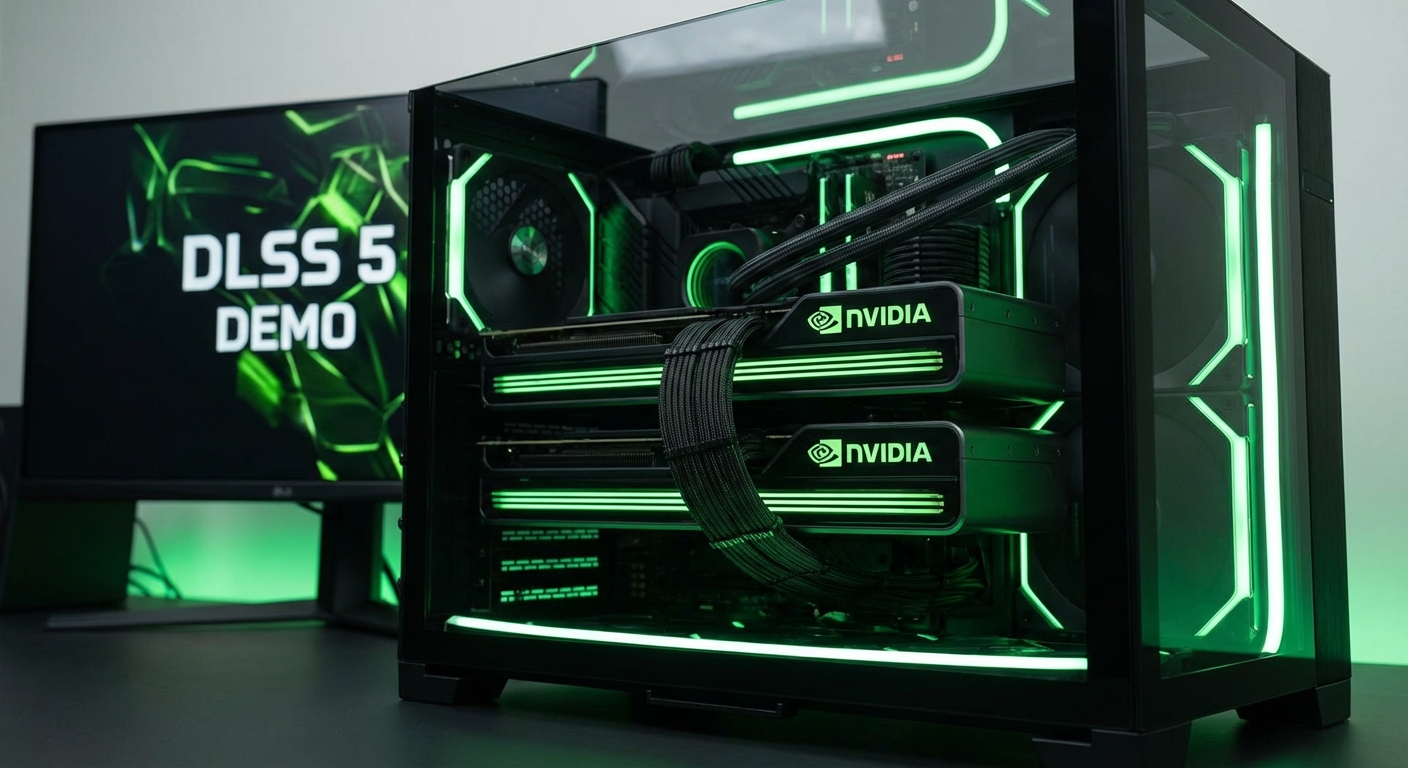 Gaming PC hardware representing DLSS 5 dual GPU requirements