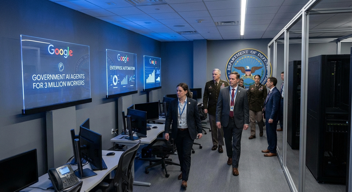 Cloud computing infrastructure representing Google's enterprise AI deployment