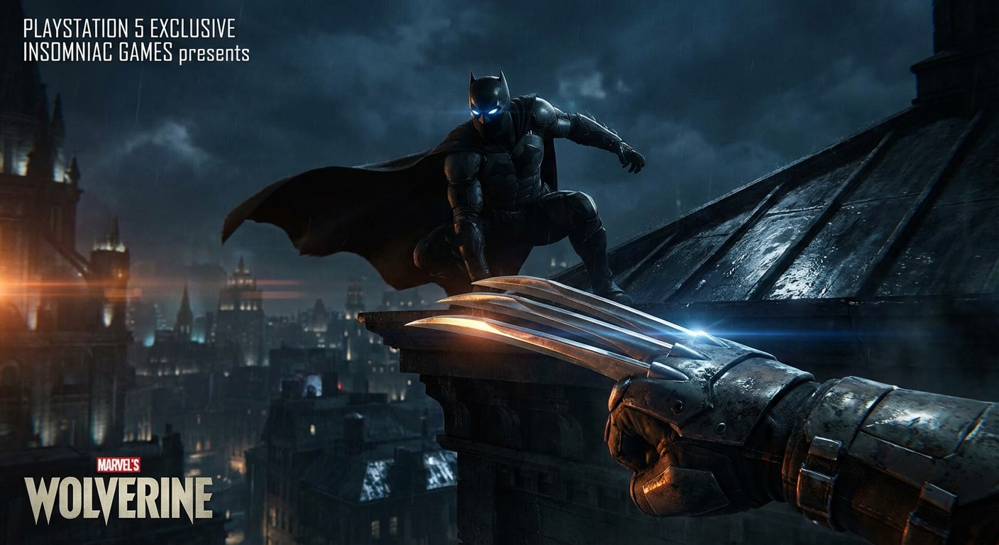 Comic book style action scene representing Marvel's Wolverine