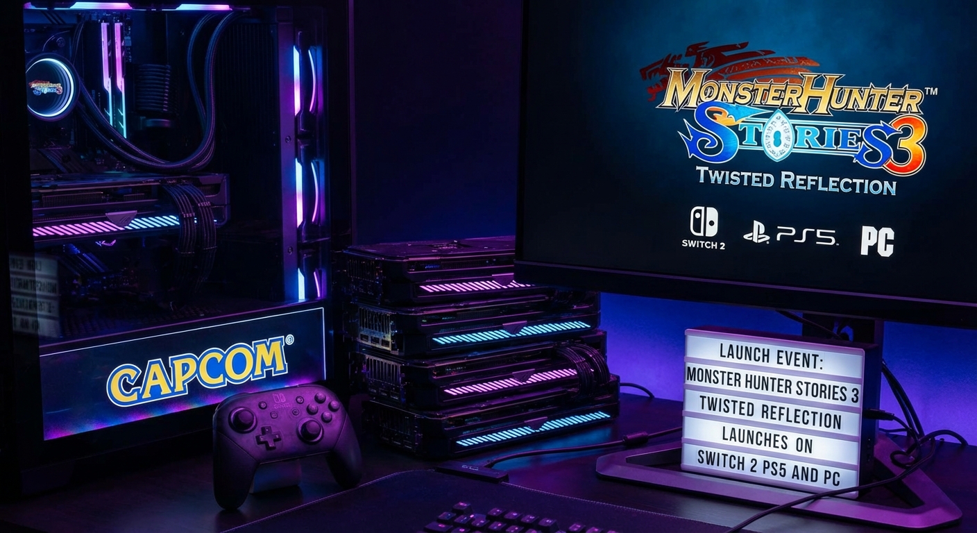 Monster Hunter Stories 3 Twisted Reflection colorful JRPG world with monster companions on Nintendo Switch 2