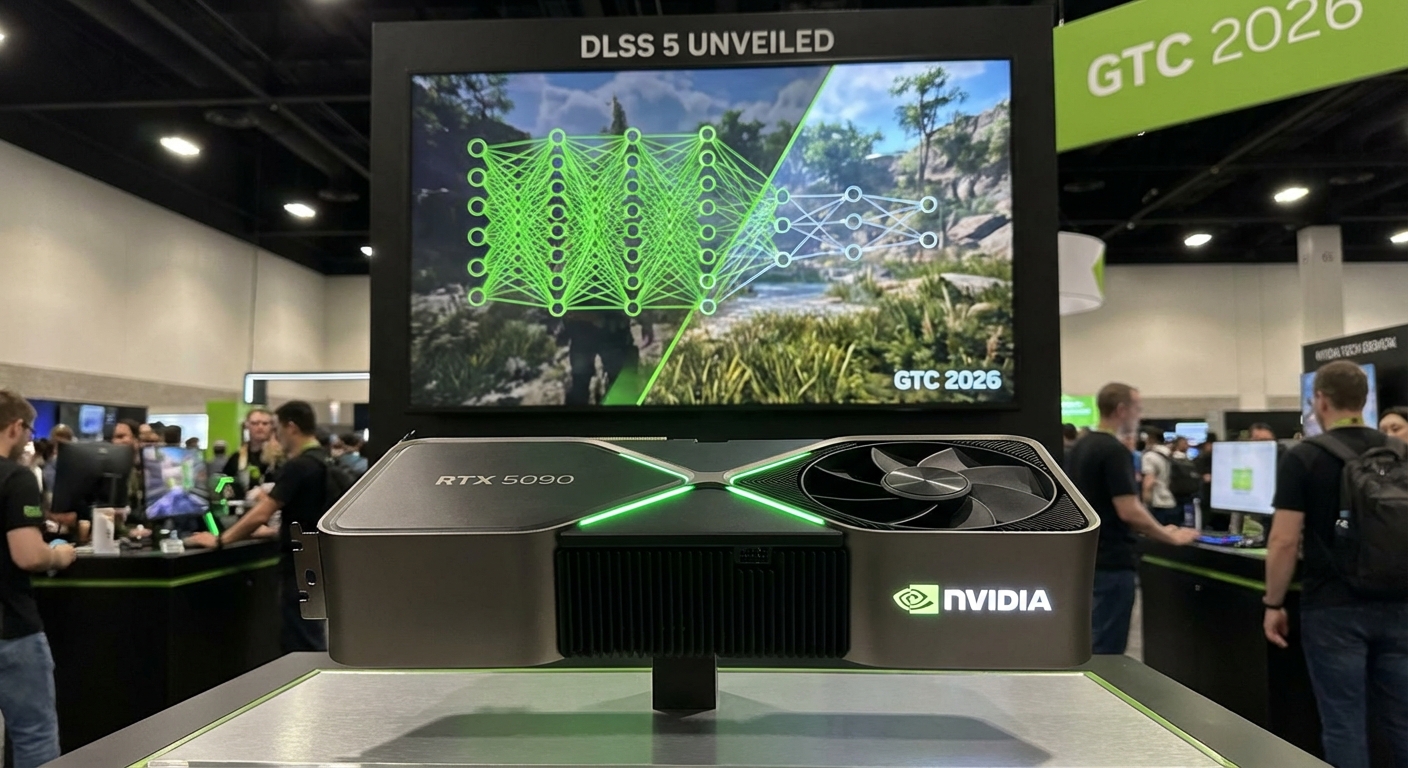 NVIDIA RTX graphics card with glowing green lighting