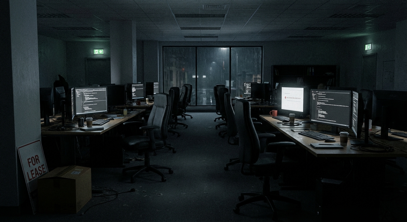 Game development studio office representing industry contraction