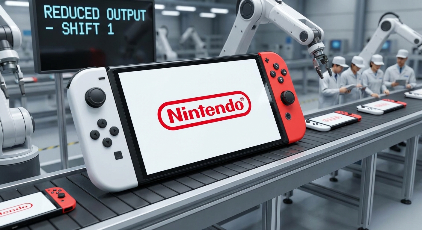 Nintendo Switch 2 handheld console representing production cuts